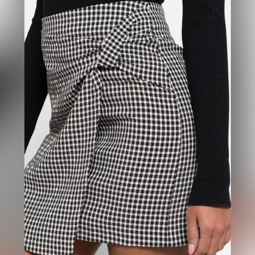 Alaina Seersucker Envelope School Girl Skirt - Checkered Size XL